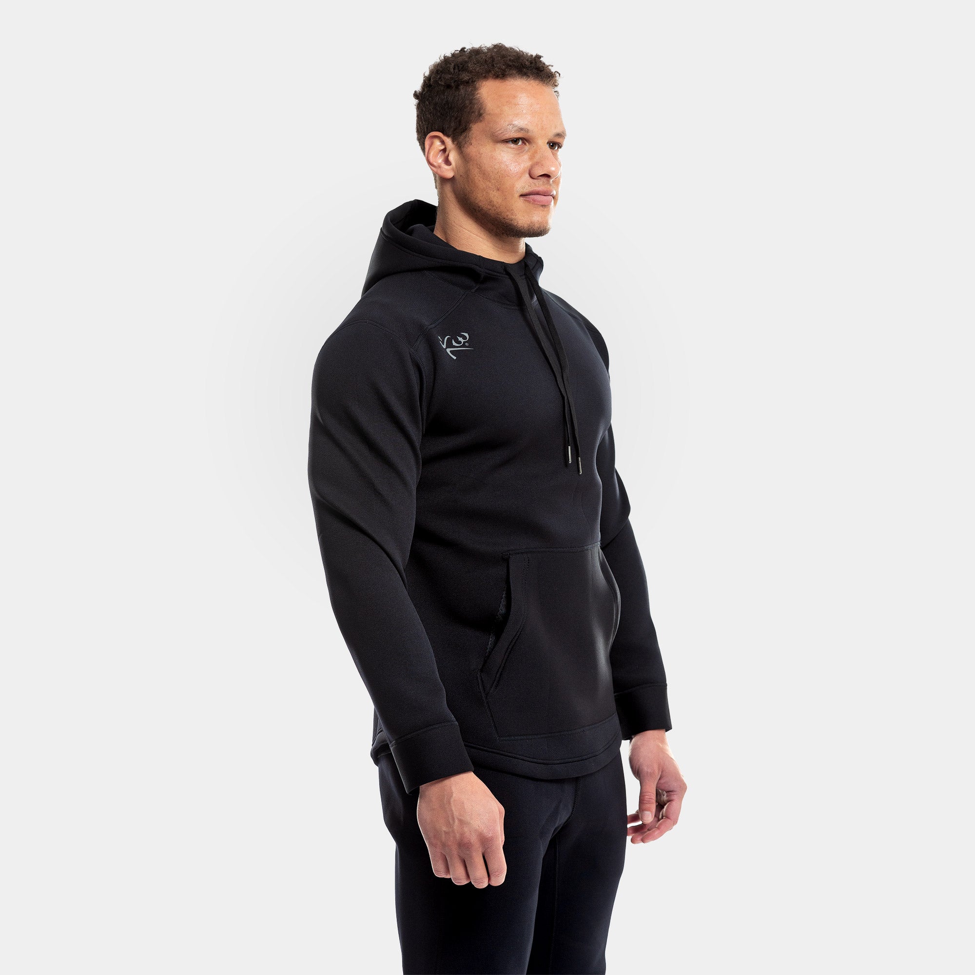 Black Drawstring Sauna Hoodie