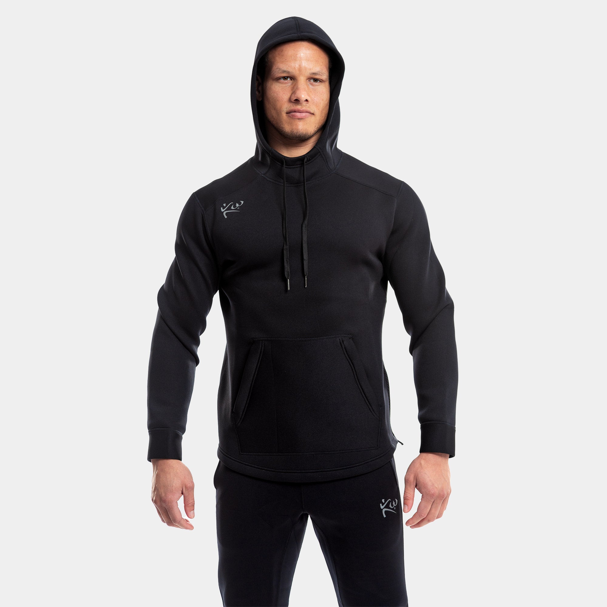 Black Drawstring Sauna Hoodie